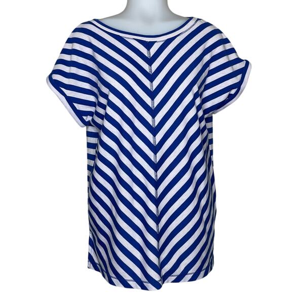 Ruby Rd Blue and White Striped Top Size S - Picture 1 of 4